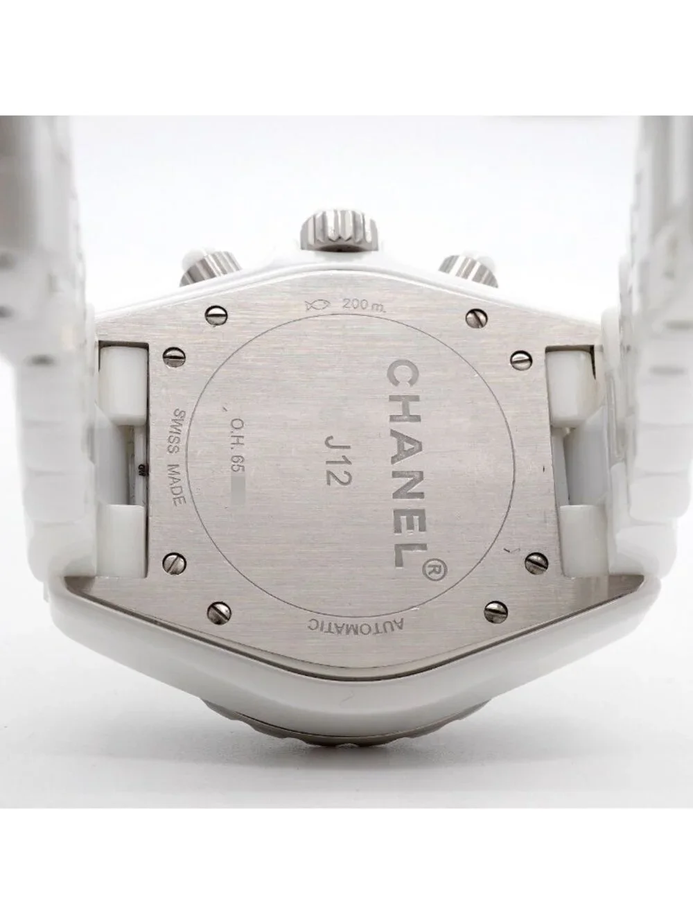 Chanel Chronograph Diamond Bezel White Dial Watch